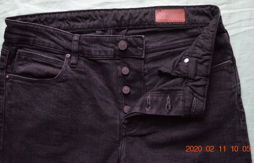 ASOS czarne spodnie jeansowe