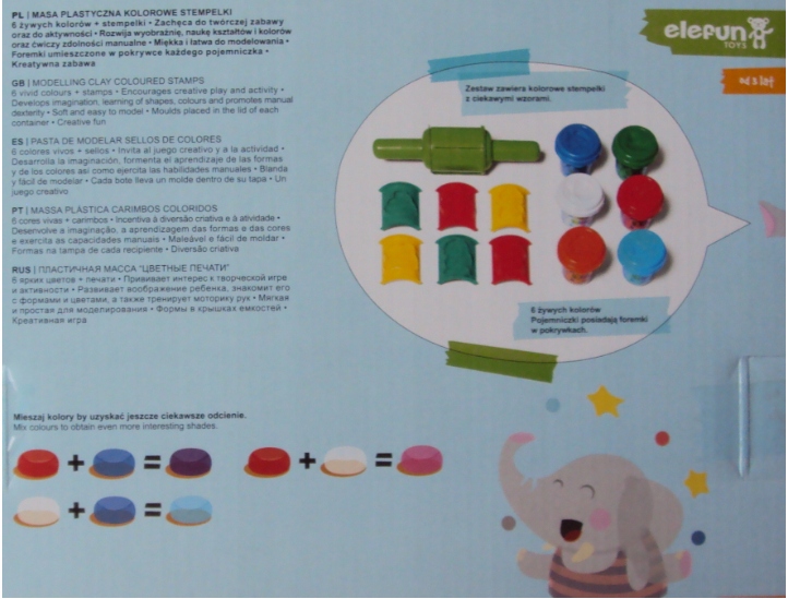 Купить Тесто для кондитерских изделий ELEFUN Colorful Stamps: отзывы, фото, характеристики в интерне-магазине Aredi.ru