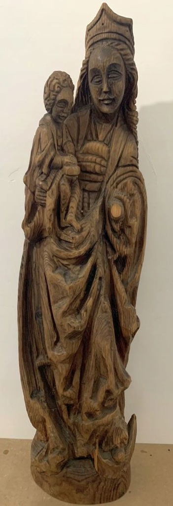 ogromna drewniana figura matka boska - ponad 70 cm
