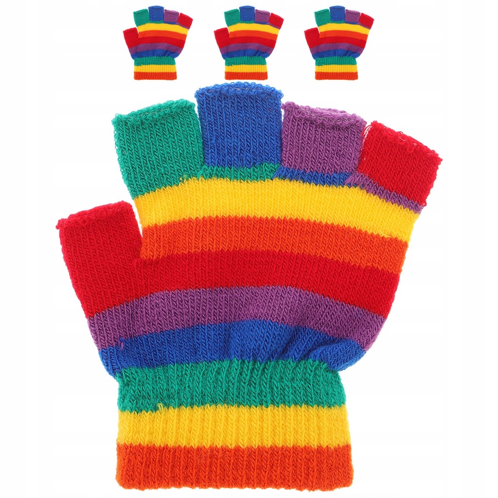 Children Color Knitted Gloves Winter Children's