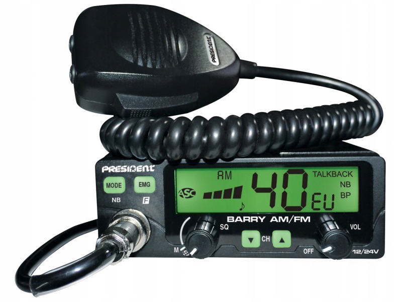 CB Radio President 40 AM/FM ASC 4W 12/24V