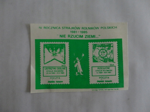 SOLIDARNOSC BLOCZEK ROCZNICA STRAJKOW ROLNICZYCH