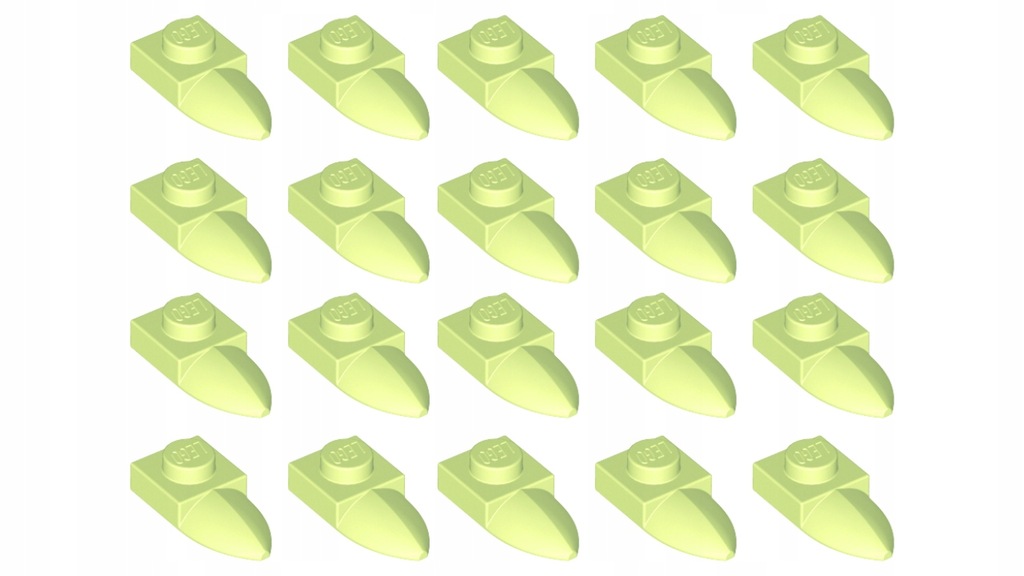LEGO 49668 plate płytka 1x1 modyfikowana pazur Yellowish Green 20 szt. NOWE