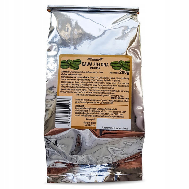 KAWA ZIELONA MIELONA 200g HERBAPOL