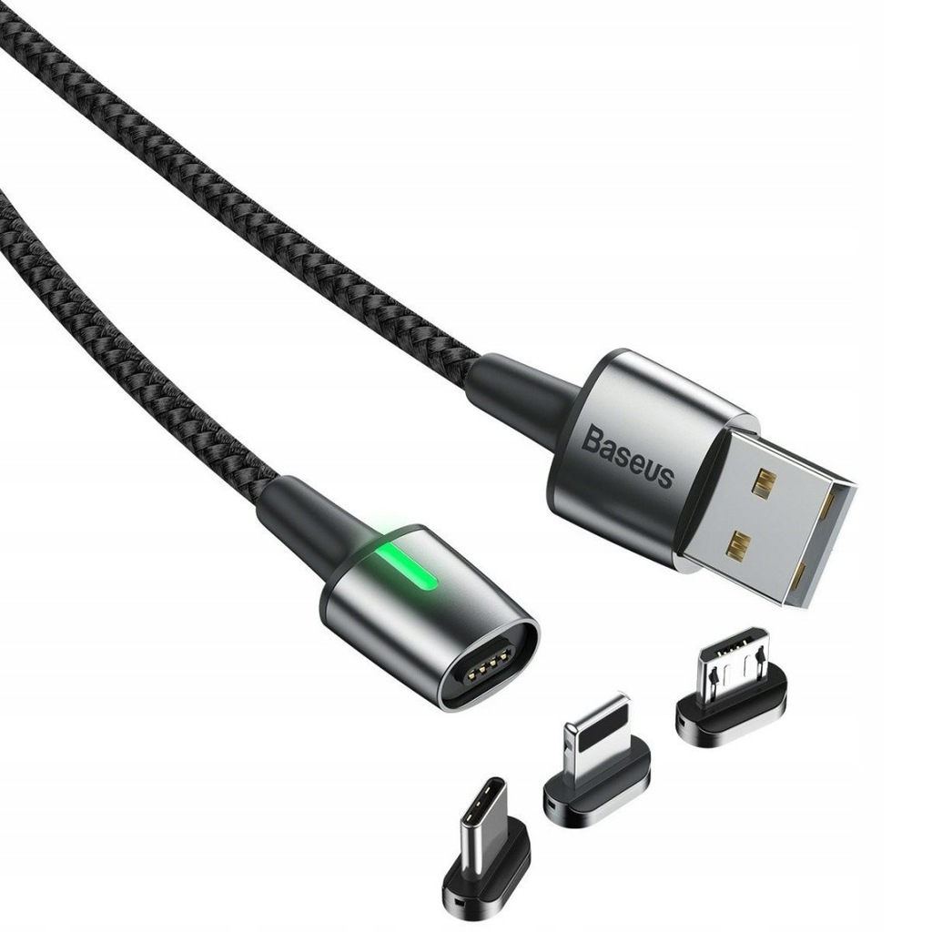 Kabel magnetyczny micro USB / USB-C / Lightning