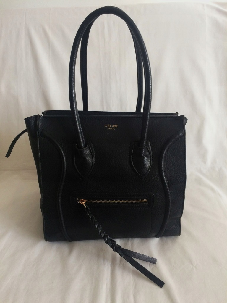 CELINE CZARNA POJEMNA TOREBKA KUFEREK DO RĘKI
