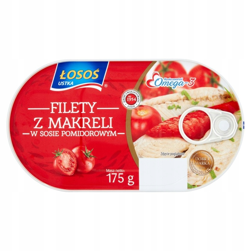 Filet z Makreli w Sosie Pomidorowym ŁOSOŚ 175 g