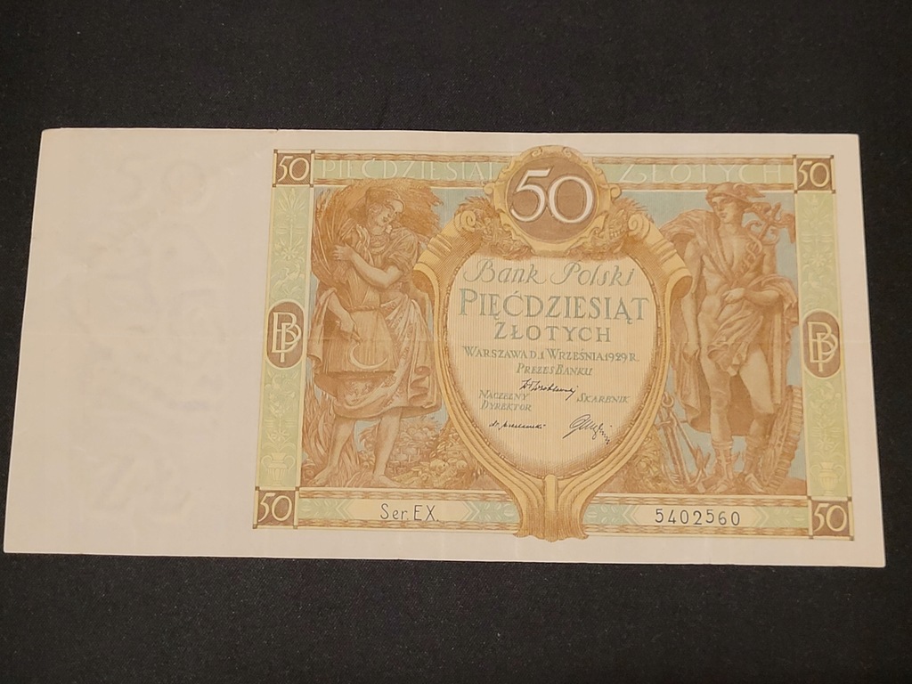 50 złotych 1929 Bardzo ładny STAN