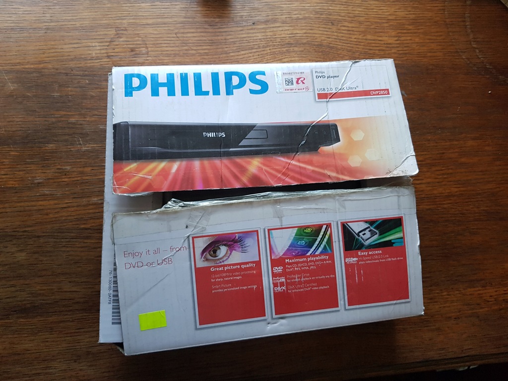 Philips Odtwarzacz DVD DVP2850/12 USB