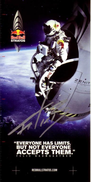 FELIX BAUMGARTNER ZDJĘCIE Z AUTOGRAFEM