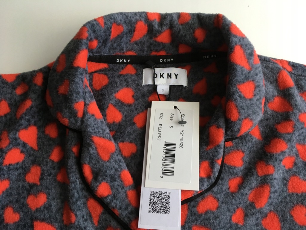 9 DKNY piżama 2 częsciowa ciepła kolorowa S M