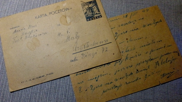 Kartki pocztowe z 1946 i 1947 roku