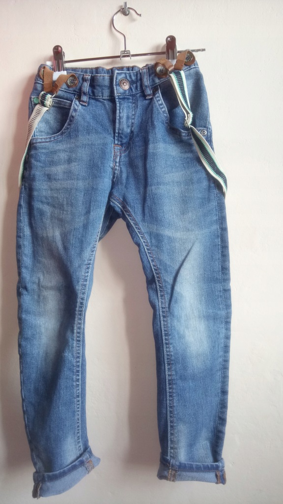 H&M _ spodnie z szelkami 104 j.nowe!!