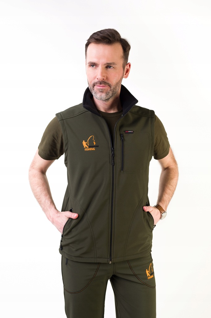 KAMIZELKA SOFTSHELL GARBINO FISHING ZIELEŃ -XL