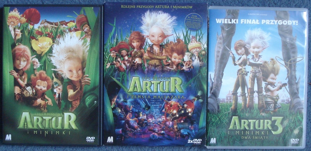 ARTUR i Minimki TRYLOGIA całość (4 DVD)