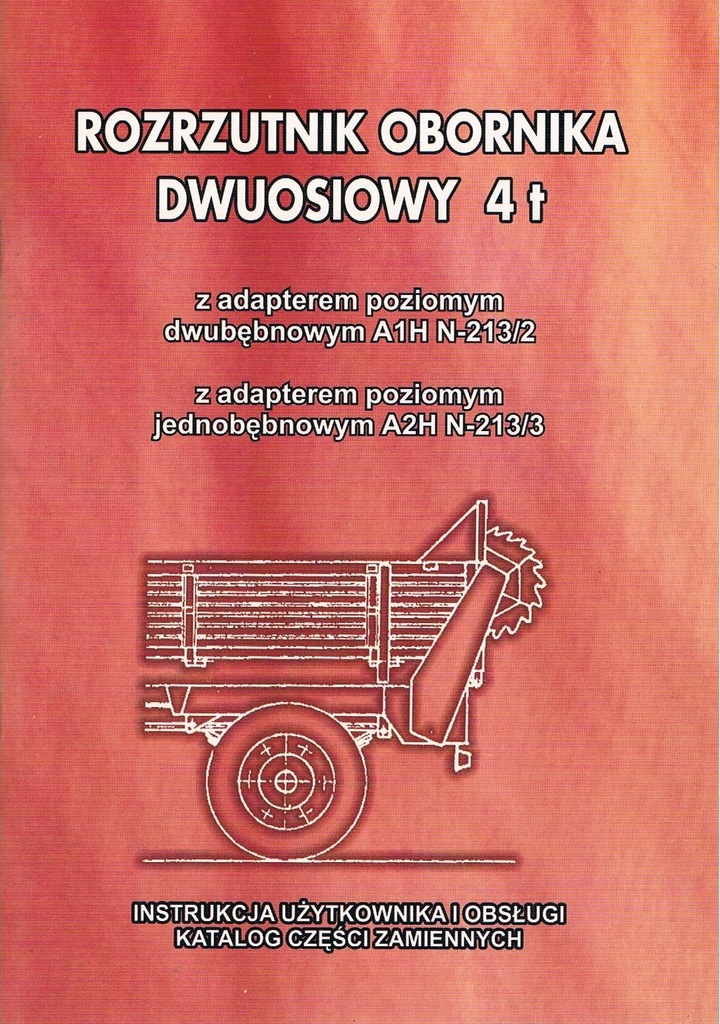 Katalog części rozrzutnik obornika dwuosiowy 4 t
