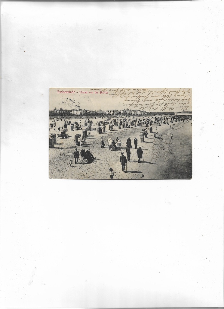 Swinemunde Strand von der Brucke. 1908