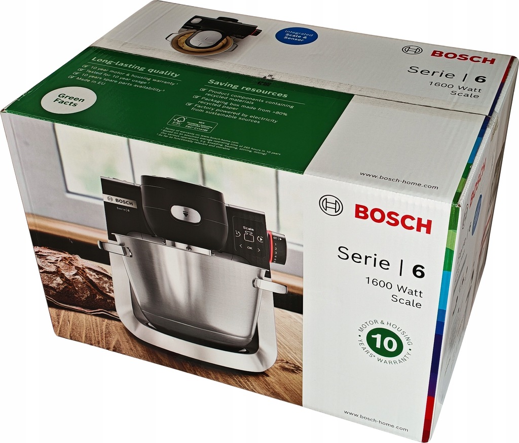 ROBOT KUCHENNY BOSCH MUM SERIE 6 MUMS6ZS13D 1600W 5,5L STALOWO-CZARNY