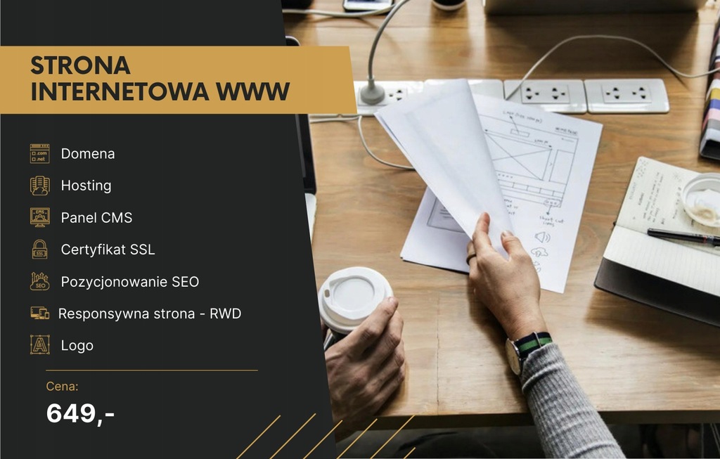 STRONA INTERNETOWA WWW +DOMENA+HOSTING+SSL+CMS+SEO