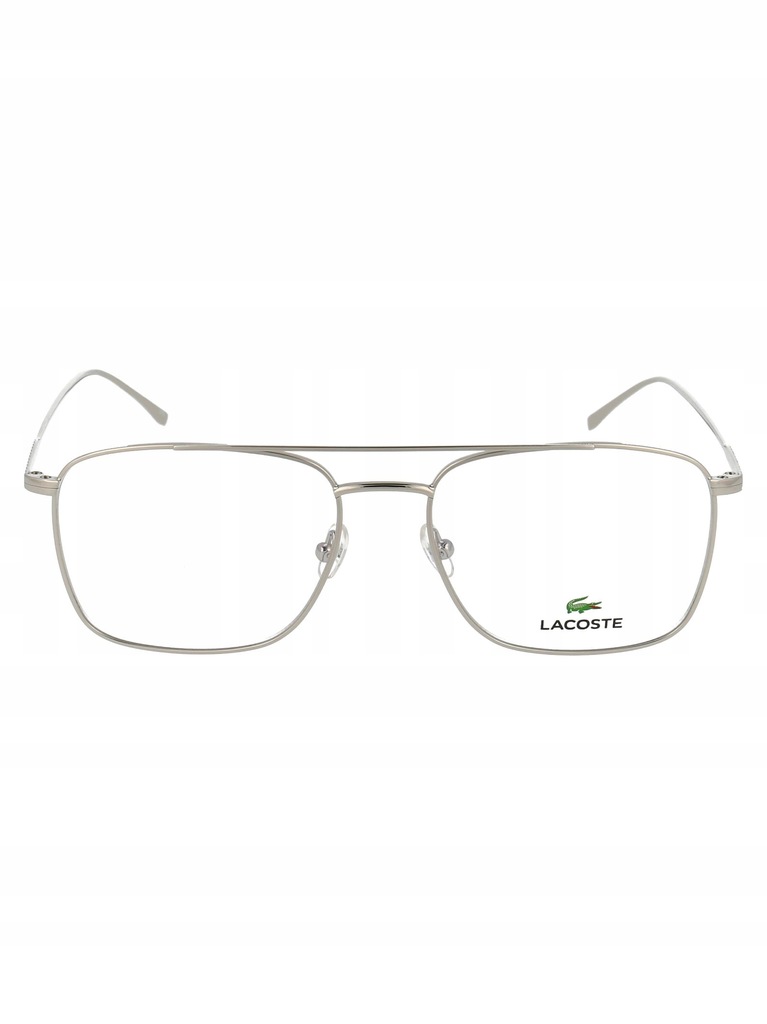 LACOSTE SREBRNY OKULARY PRZECIWSŁONECZNE 55 MM