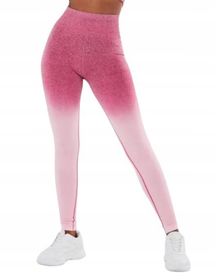 06N074 MISSGUIDED__MI7 SPORTOWE LEGGINSY OMBRE__L