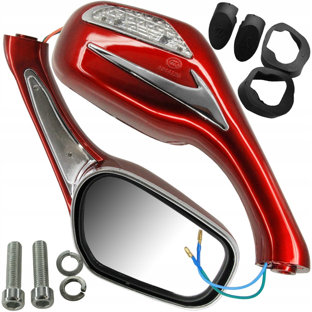 LUSTERKA KIERUNKOWSKAZY LED SKUTER ZIPP GWINT M8 - 9980658149