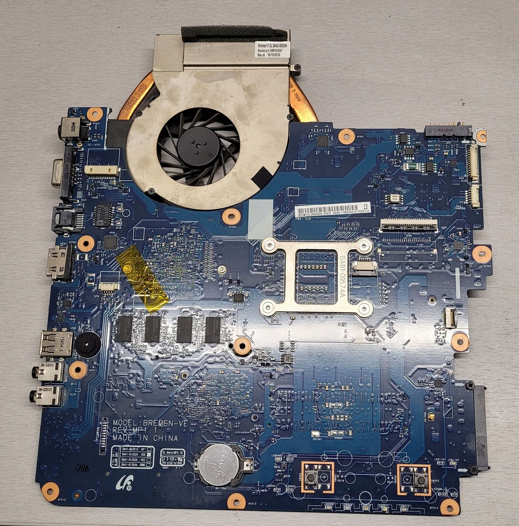 Płyta główna z procesorem i3-370M Samsung R780