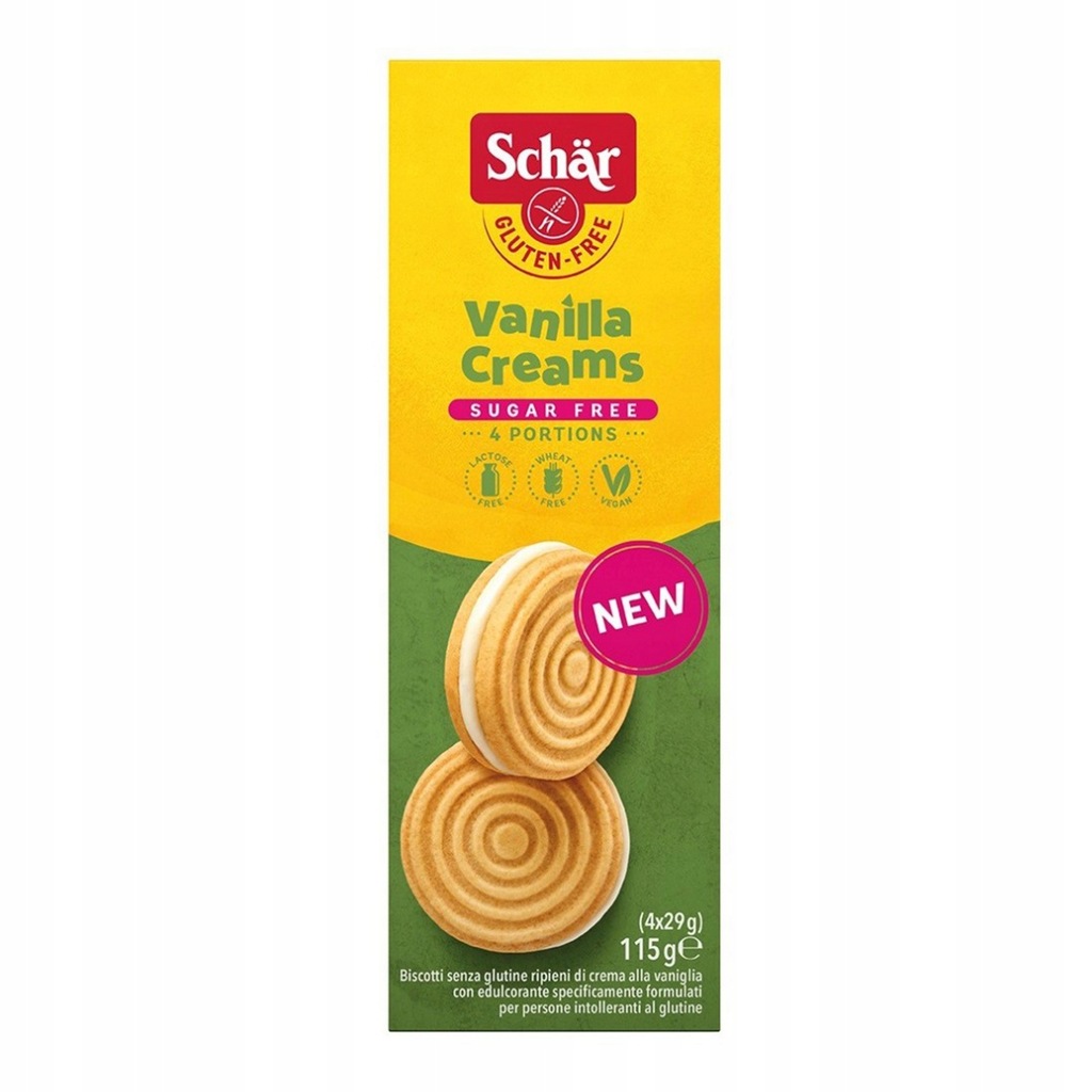SCHAR Ciastka z kremem waniliowym 115g