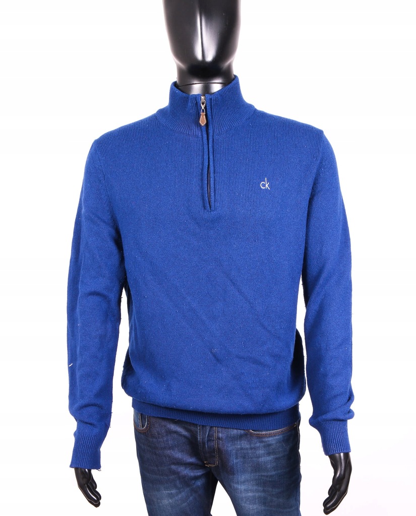 CALVIN KLEIN SWETER MESKI GOLF ZIP-UP GRANATOWY L