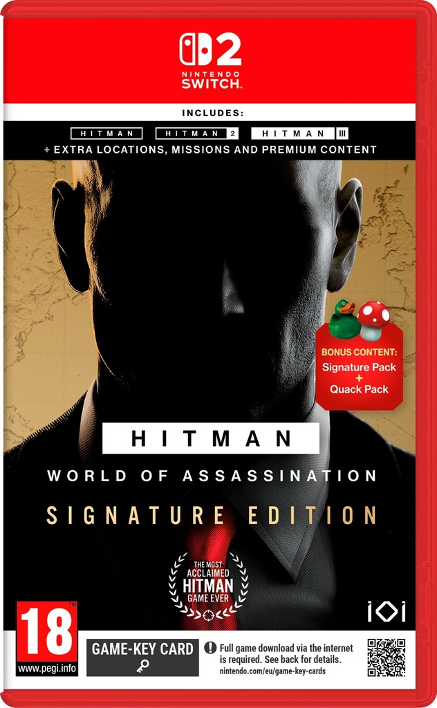 GRA HITMAN WORLD OF ASSASSINATION NINTEDO SWITCH 2 / HITMAN 1,2,3/ KARTRIDŻ