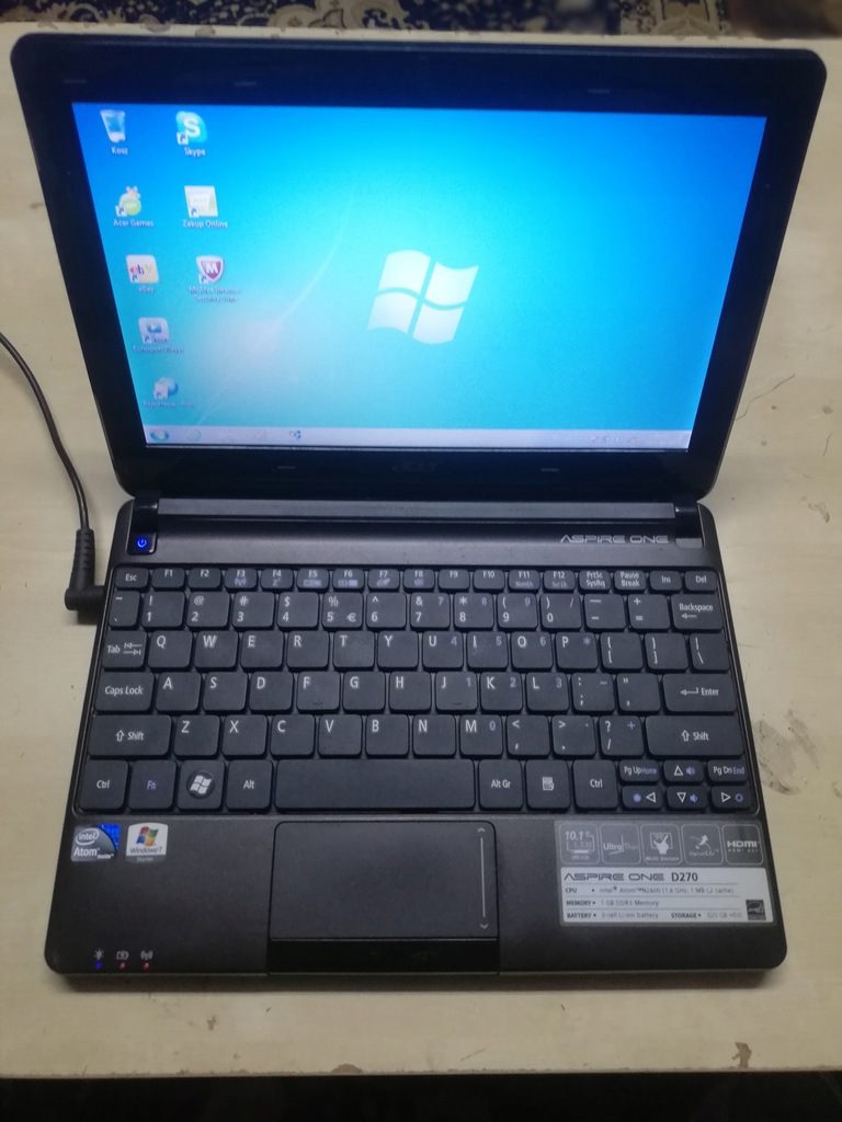 Laptop Acer Aspire One D270-26Dkk 10,1 " Intel Atom 2600 1 GB / 320 GB