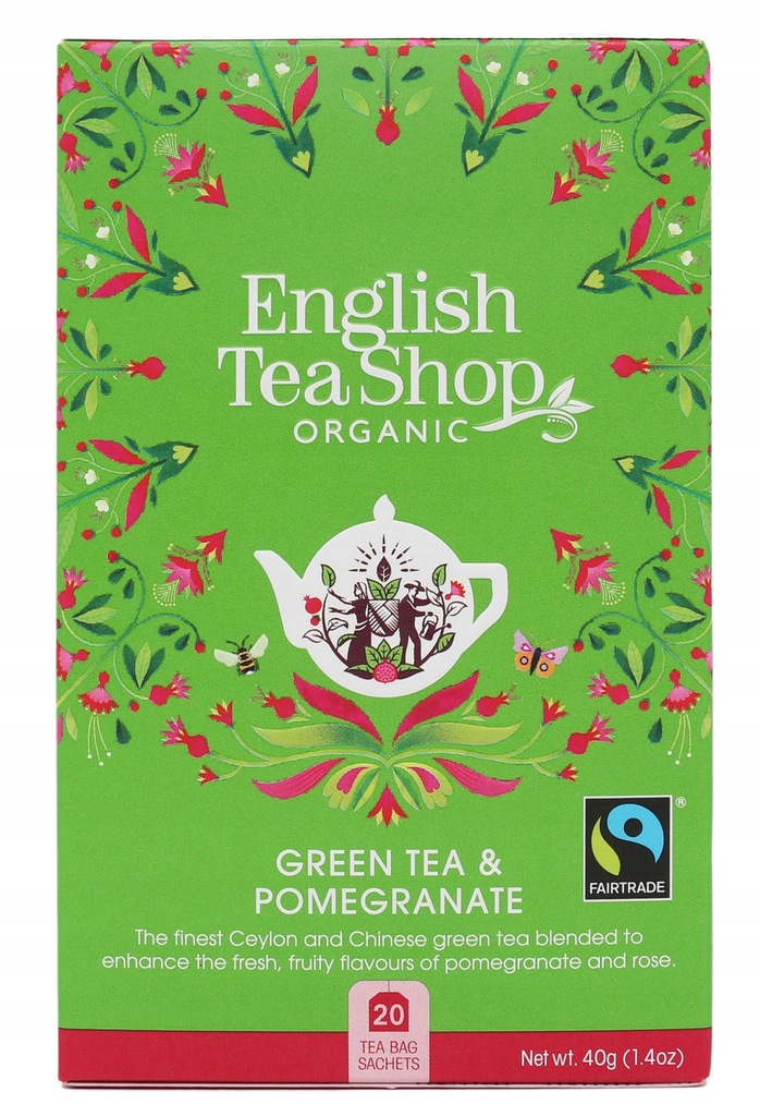 English Tea Shop green tea pomegranate 20 saszetek