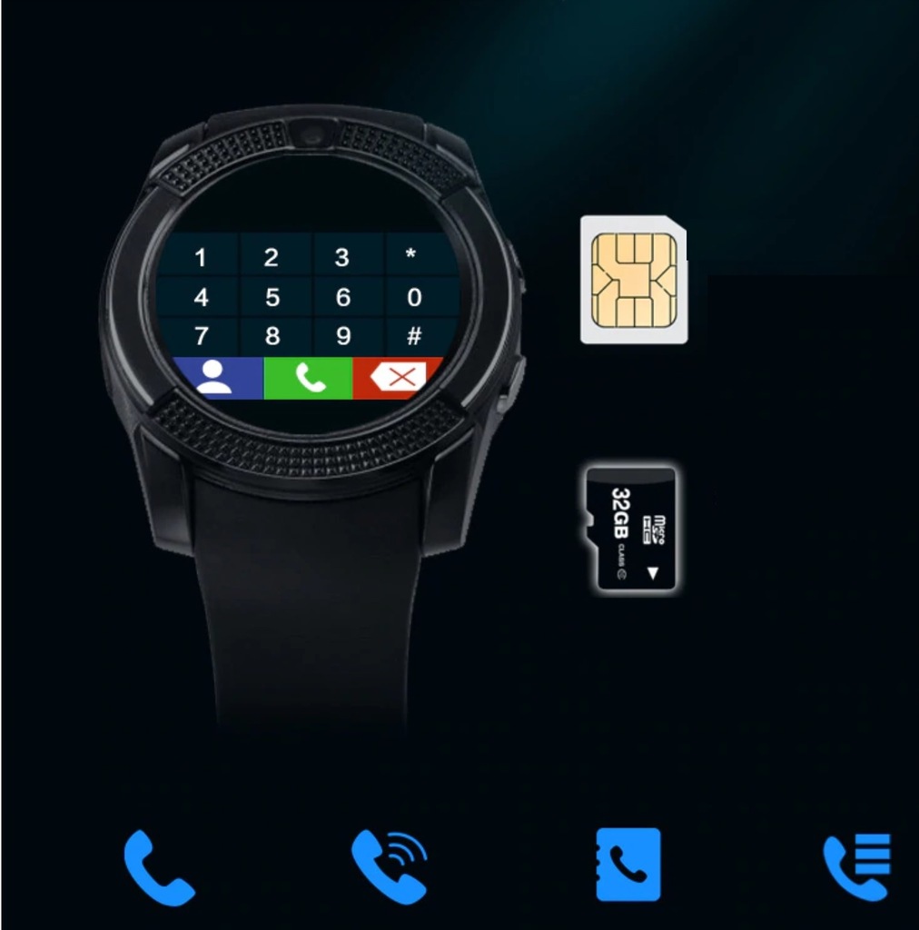 Купить SMARTWATCH V8 SMART WATCH PL SIM SD-КАРТА: отзывы, фото, характеристики в интерне-магазине Aredi.ru