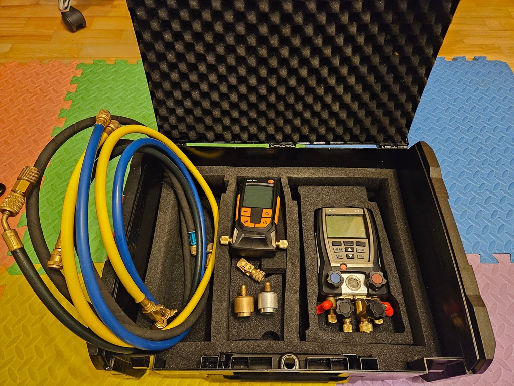 Manometry elektroniczne oprawa zaworowa Testo 570 + Wakuometr Testo 552