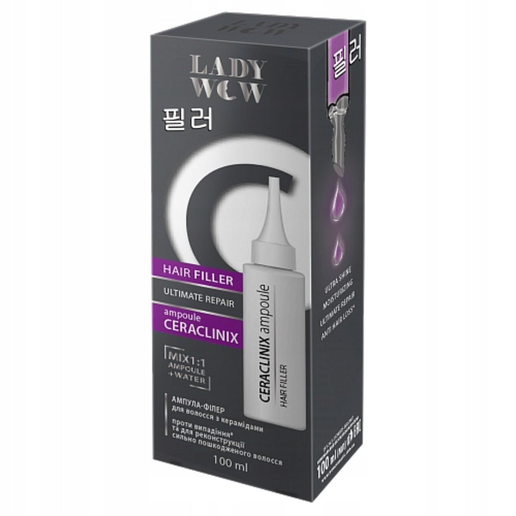 LADY WOW Hair Filler Ampułka ceramidowa do włosów - regeneracja 100ml