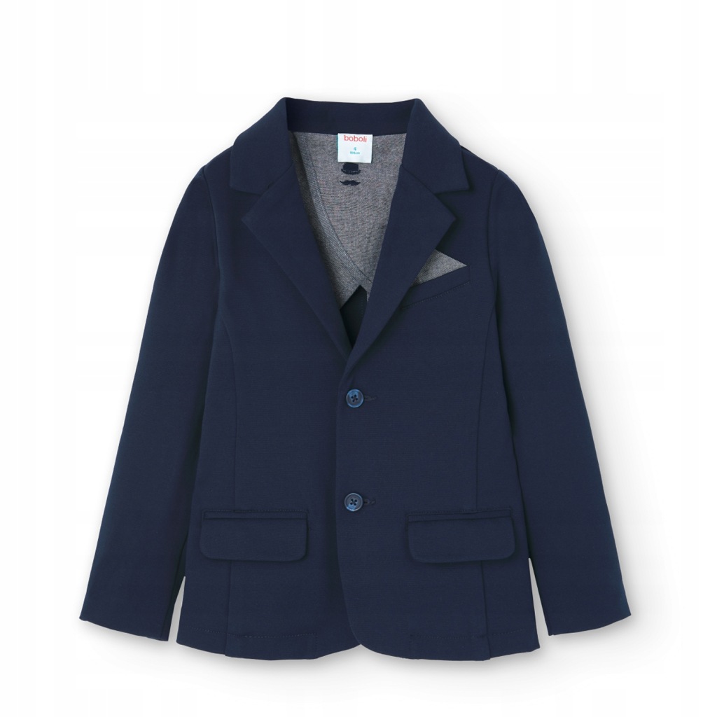 Marynarka elegancka granatowa chłopięca wiskoza BOBOLI 738323-2440 r. 122