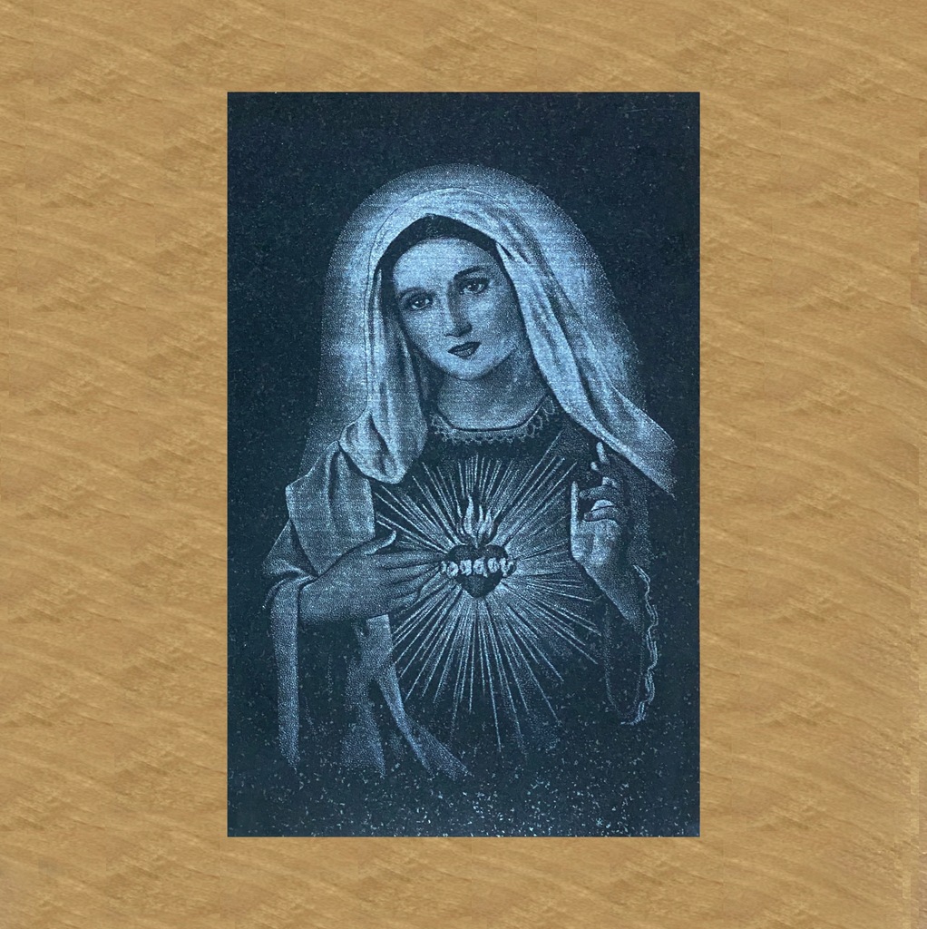 GRAWER Tablica granitowa Wizerunek Matka Boska 50x30x1 cm