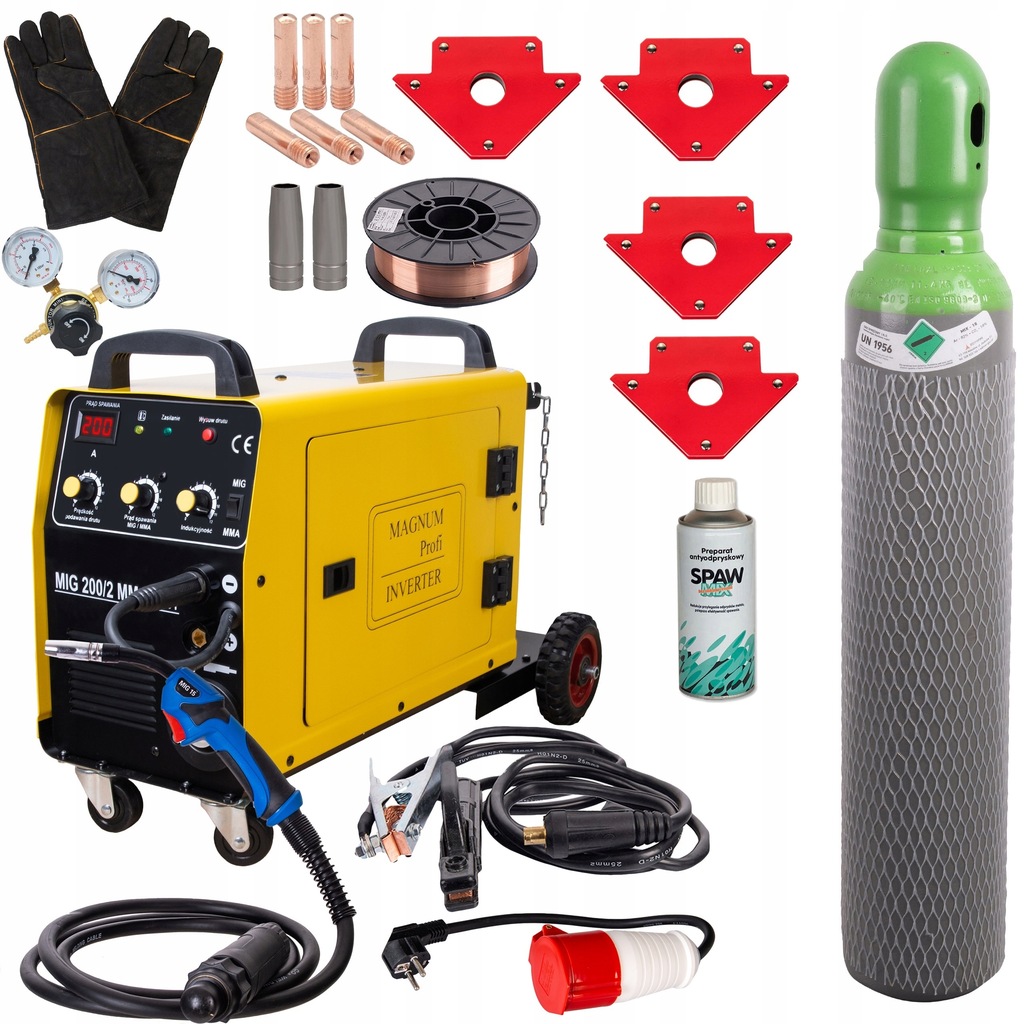 Spawarka migomat MIG MAG Magnum MIG 200 MMA ZESTAW - 10617107500 ...