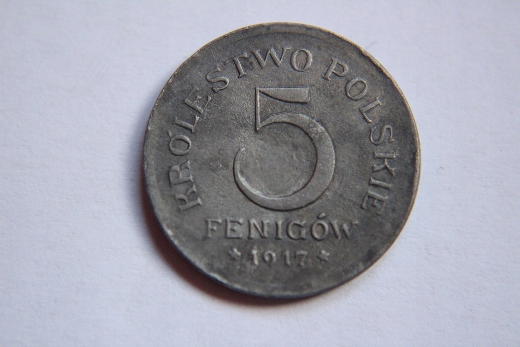 5 FENIGÓW KRÓLESTWO POLSKIE 1917 R. - CB561