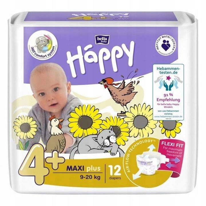 BELLA BABY HAPPY PIELUSZKI MAXI PLUS 9-20KG 12SZT