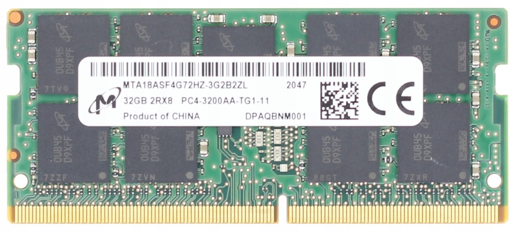 32GB 3200 MICRON PC4-3200AA TG1-11 MTA18ASF4G72HZ-3G2B2ZL ECC PAMIĘĆ RAM