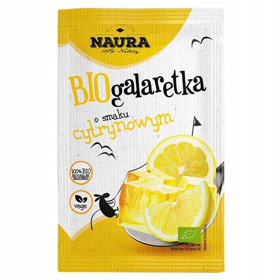 Galaretka o smaku cytrynowym Naura BIO, 38g Naura