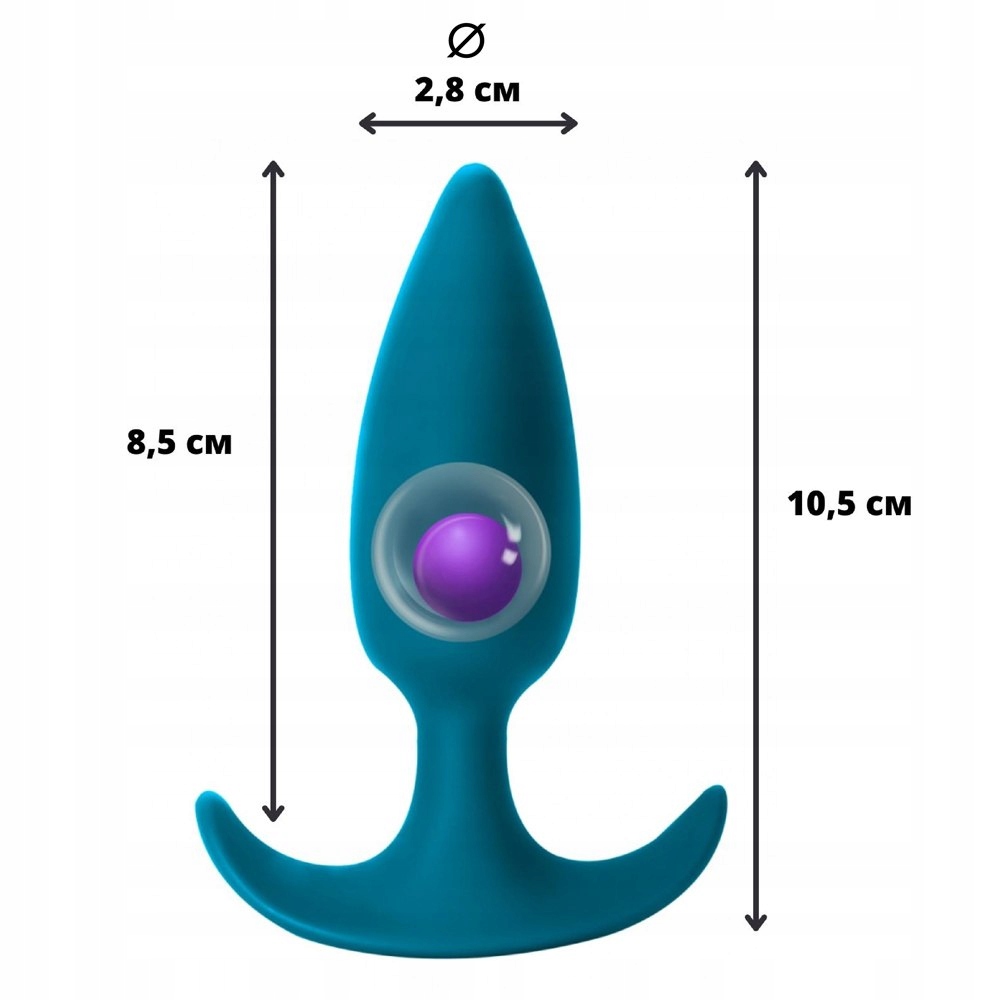 Drgający korek analny z kuleczką w środku. Podniecający gadżet erotyczny.