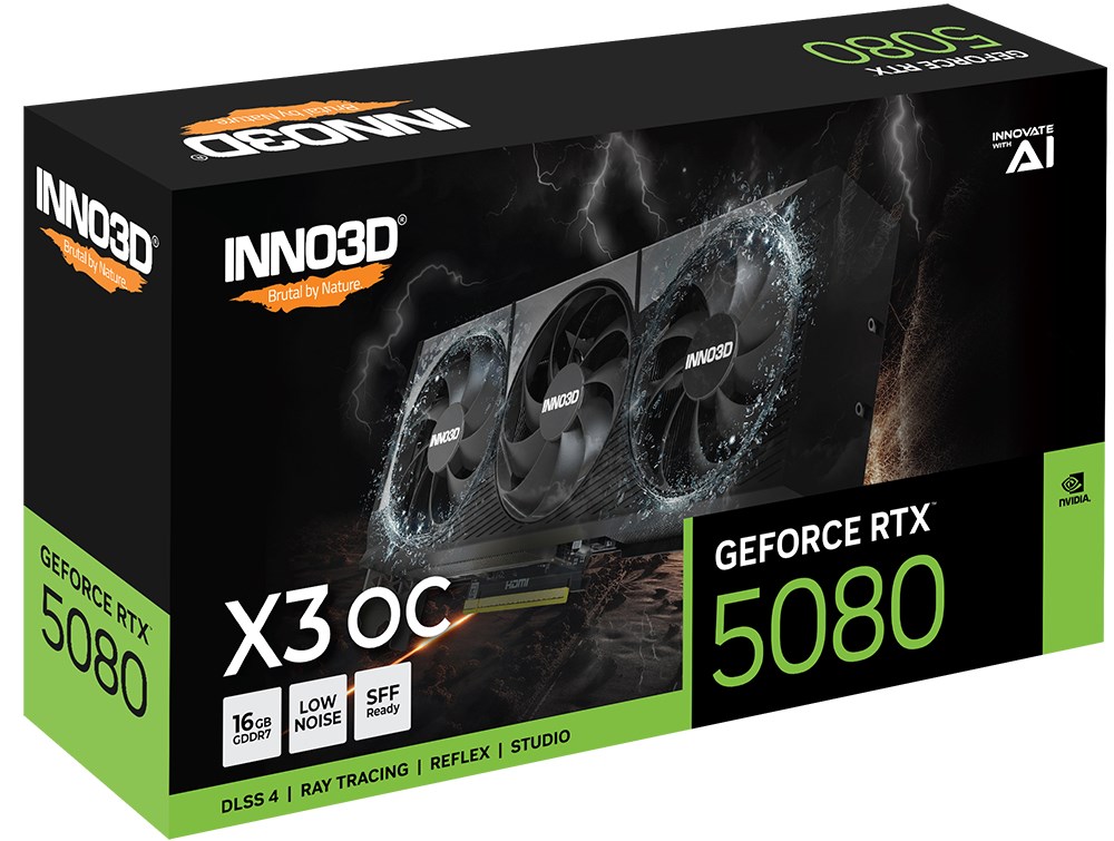 Karta Graficzna INNO3D GeForce RTX 5080 X3 OC 16GB GDDR7 DLSS4