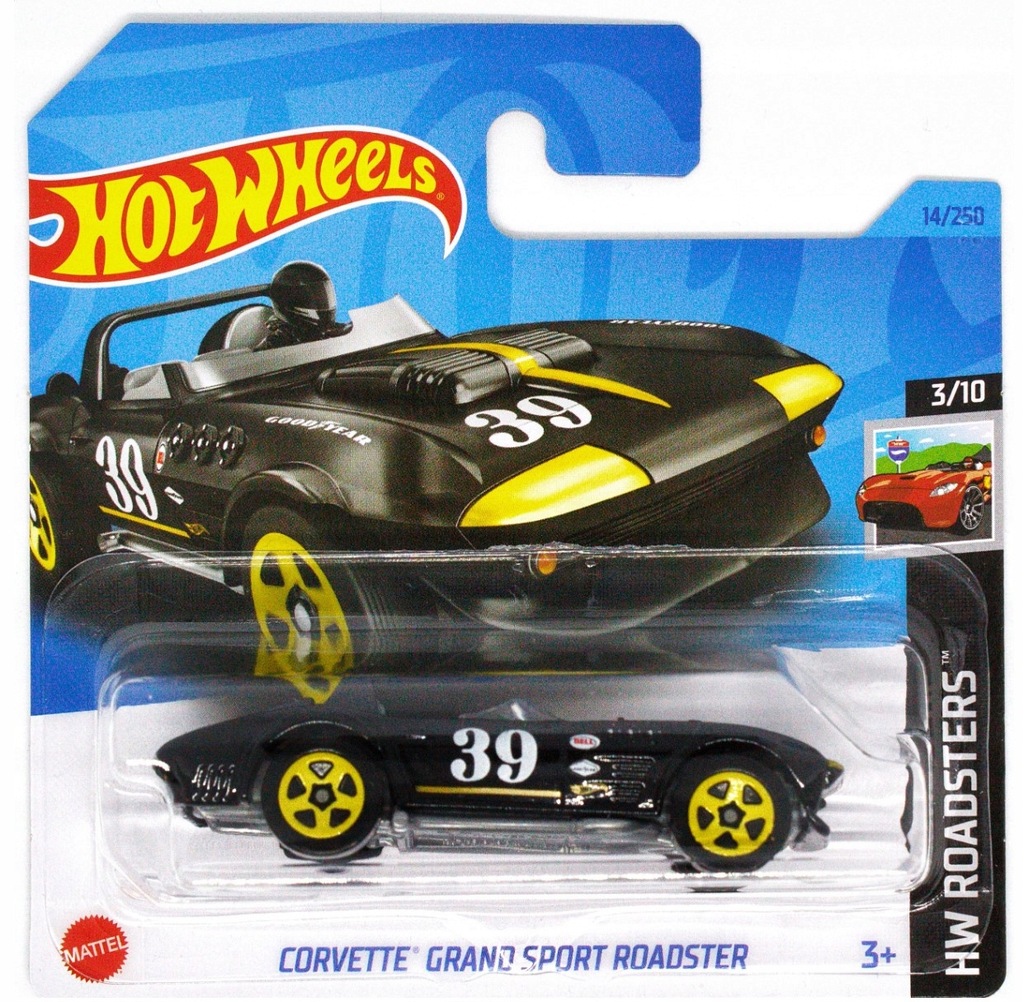 Auto Mattel Hot Wheels Corvette Grand Sport Roadster samochód resorak HKH38