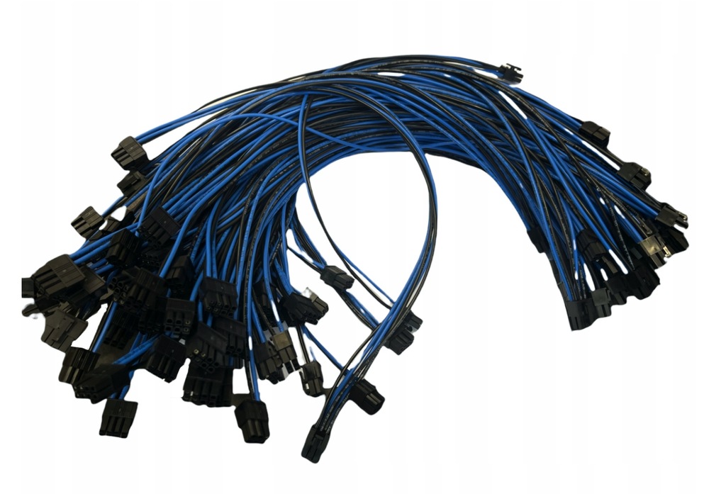 Kabel zasilający PCI-E 6 do 6+2 pin 50 cm 16 AWG