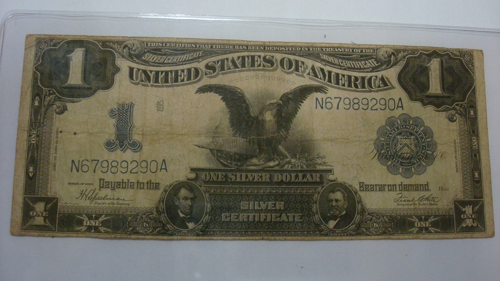 Banknot - USA 1 dolar 1899 silver ceryficate stan3-