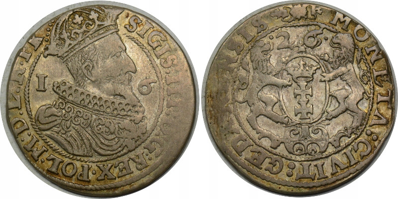 F469.ZYGMUNT III WAZA ORT GDAŃSKI 1626