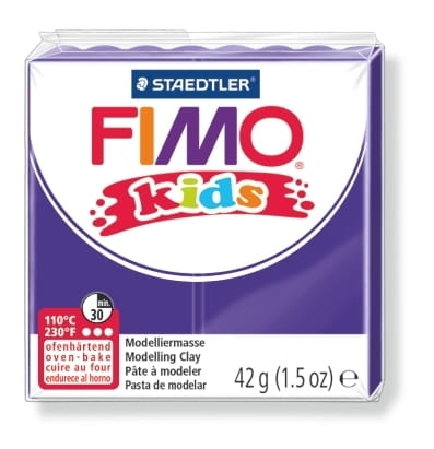 FIMO Masa plastyczna Kids fioletowy 42g kostka