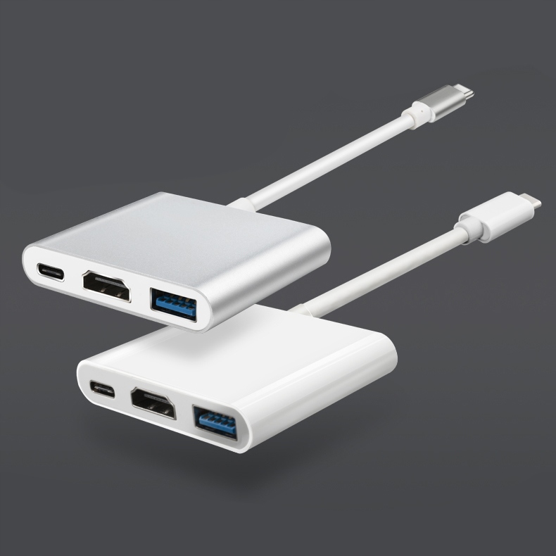 Купить Адаптер 3-в-1 HUB USB-C HDMI 4K MacBook: отзывы, фото, характеристики в интерне-магазине Aredi.ru